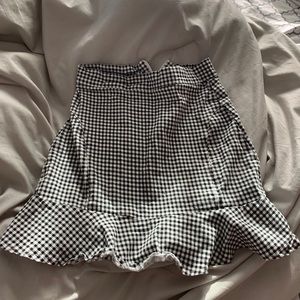shein checkered skirt